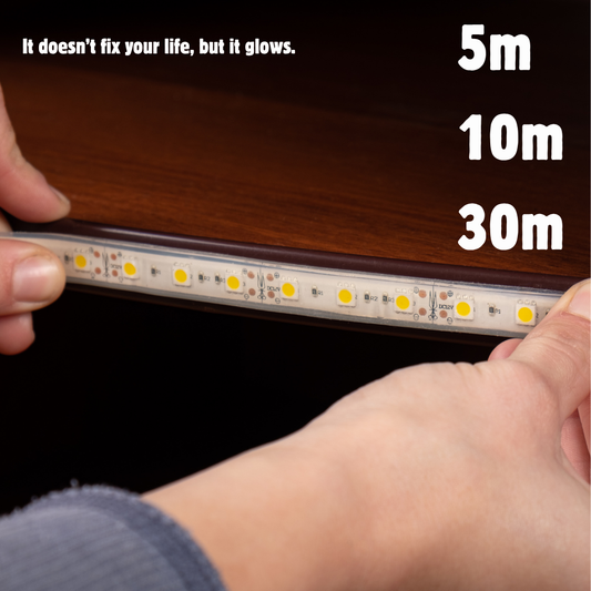 Object #009 – Mood Tape Light Found in the corner of a forgotten bedroom. Still glowing.